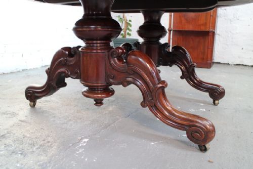 VICTORIAN CIRCULAR MAHOGANY EXTENDING DINING TABLE LEAF HOLDER 11FTSEATS 12 - ADDITIONAL PHOTO 8
