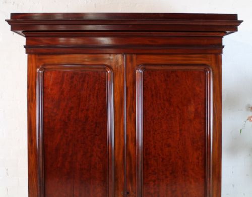 VICTORIAN MAHOGANY TWO DOOR DEEP WARDROBE - ADDITIONAL PHOTO 2