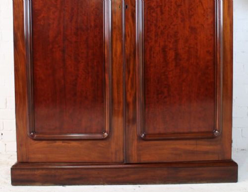 VICTORIAN MAHOGANY TWO DOOR DEEP WARDROBE - ADDITIONAL PHOTO 3