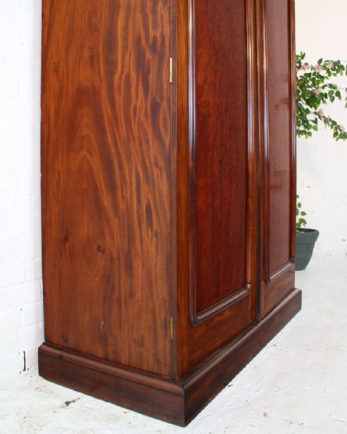 VICTORIAN MAHOGANY TWO DOOR DEEP WARDROBE - ADDITIONAL PHOTO 12