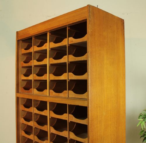 LARGE OAK HABERDASHERY SHOP CABINET - ADDITIONAL PHOTO 12
