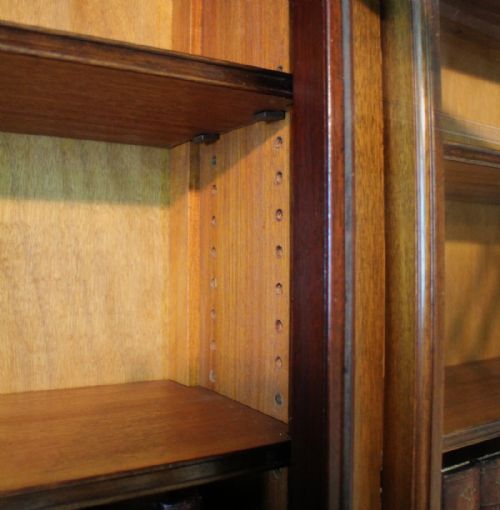 ANTIQUE MAHOGANY ASTRAGAL GLAZED FLOOR BOOKCASE C1900 - ADDITIONAL PHOTO 12
