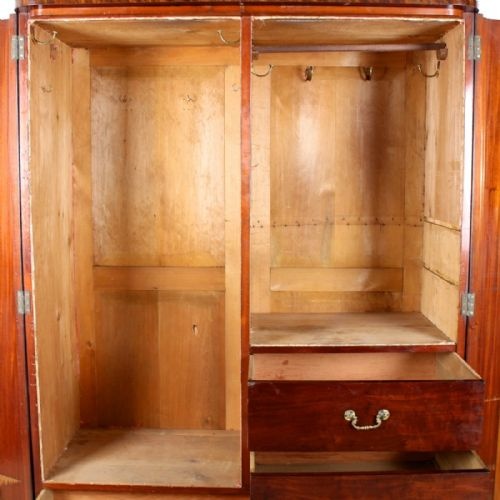 VICTORIAN MAHOGANY TWO DOOR WARDROBE BY WYLIE LOCHHEAD - ADDITIONAL PHOTO 8