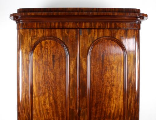 VICTORIAN MAHOGANY TWO DOOR WARDROBE BY WYLIE LOCHHEAD - ADDITIONAL PHOTO 2
