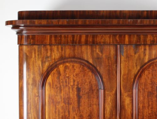VICTORIAN MAHOGANY TWO DOOR WARDROBE BY WYLIE LOCHHEAD - ADDITIONAL PHOTO 4
