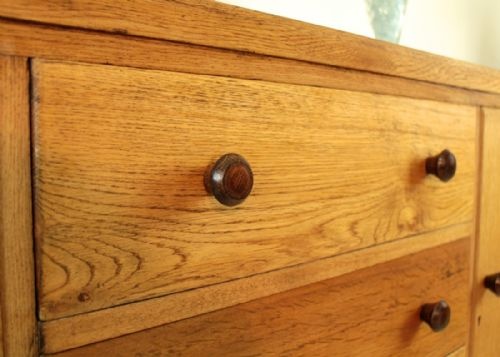ARTS CRAFTS OAK COTSWOLDHEALS STYLE SIDEBOARD BY MORRIS CO - ADDITIONAL PHOTO 5