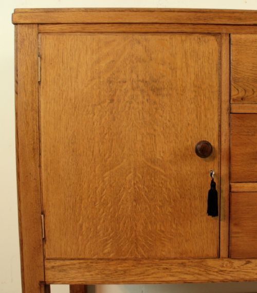 ARTS CRAFTS OAK COTSWOLDHEALS STYLE SIDEBOARD BY MORRIS CO - ADDITIONAL PHOTO 6