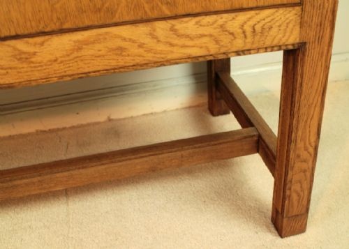 ARTS CRAFTS OAK COTSWOLDHEALS STYLE SIDEBOARD BY MORRIS CO - ADDITIONAL PHOTO 9