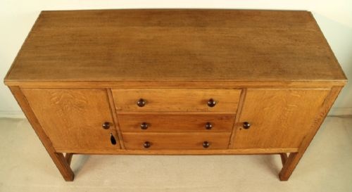 ARTS CRAFTS OAK COTSWOLDHEALS STYLE SIDEBOARD BY MORRIS CO - ADDITIONAL PHOTO 10