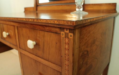 ART DECO WALNUT MACASSAR MARQUETRY BEDROOM SUITE - ADDITIONAL PHOTO 2