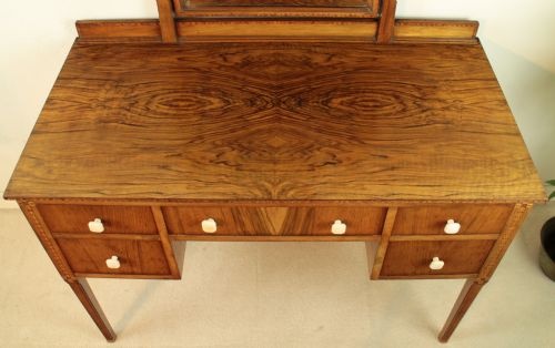 ART DECO WALNUT MACASSAR MARQUETRY BEDROOM SUITE - ADDITIONAL PHOTO 4