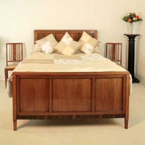 ART DECO WALNUT MACASSAR MARQUETRY BEDROOM SUITE - ADDITIONAL PHOTO 5