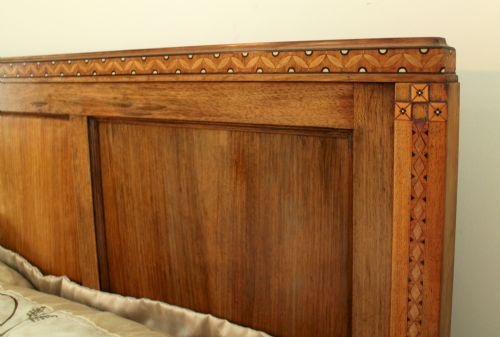 ART DECO WALNUT MACASSAR MARQUETRY BEDROOM SUITE - ADDITIONAL PHOTO 6