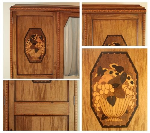 ART DECO WALNUT MACASSAR MARQUETRY BEDROOM SUITE - ADDITIONAL PHOTO 10