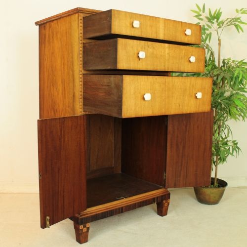 ART DECO WALNUT MACASSAR MARQUETRY BEDROOM SUITE - ADDITIONAL PHOTO 12