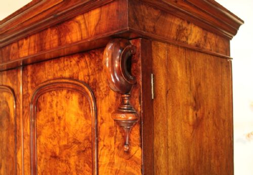 WILLIAM IV BURR WALNUT FITTED WARDROBE - ADDITIONAL PHOTO 9