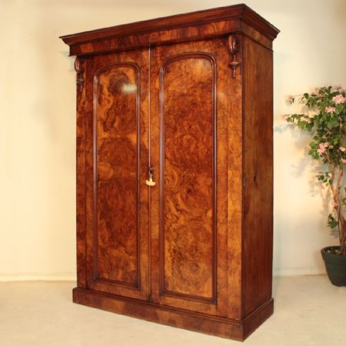 WILLIAM IV BURR WALNUT FITTED WARDROBE - ADDITIONAL PHOTO 11