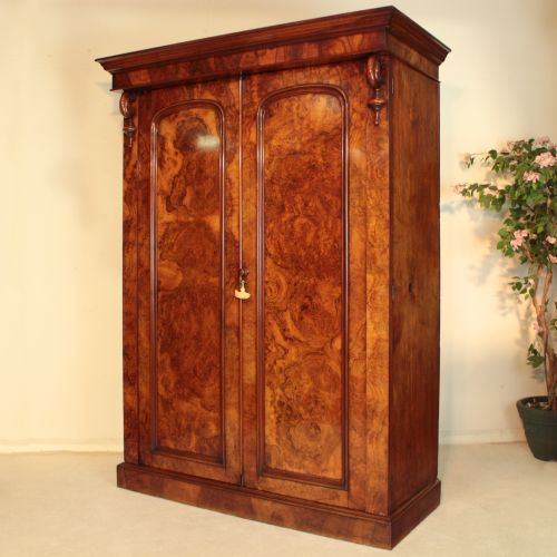 WILLIAM IV BURR WALNUT FITTED WARDROBE - ADDITIONAL PHOTO 1