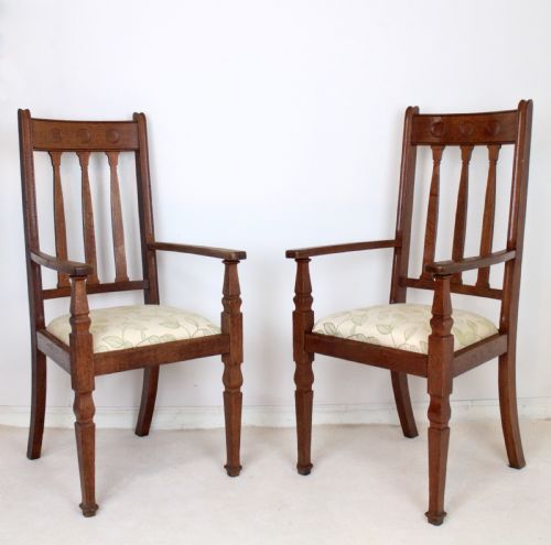 PAIR OF ARTS CRAFTS ARMCHAIRS SHAPLAND PETTER - ADDITIONAL PHOTO 5