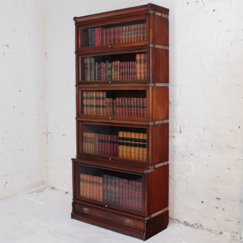 globe wernicke mahogany five section stacking bookcase c1900 - CATEGORY: ANTIQUE BOOKCASES - DATED EDWARDIAN