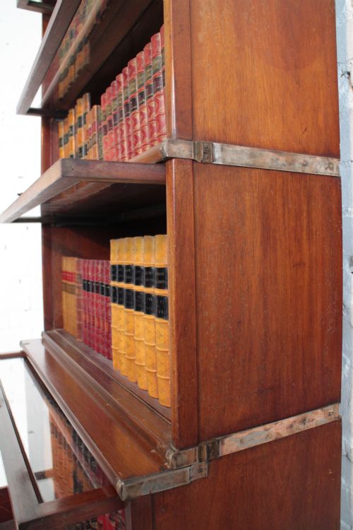 GLOBE WERNICKE MAHOGANY FIVE SECTION STACKING BOOKCASE C1900 - ADDITIONAL PHOTO 15