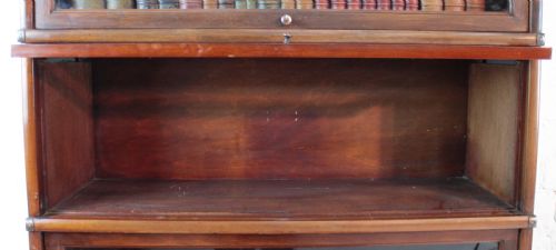 GLOBE WERNICKE MAHOGANY FIVE SECTION STACKING BOOKCASE C1900 - ADDITIONAL PHOTO 17