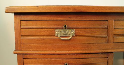 LATE VICTORIAN WALNUT PEDESTAL DESK C1880 - ADDITIONAL PHOTO 11