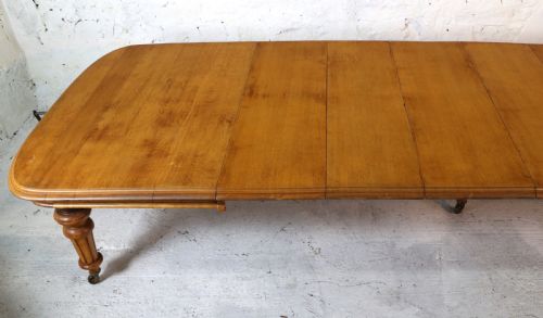 15FT EARLY VICTORIAN EXTRA WIDE OAK EXTENDING DINING TABLE 6 LEAVES SEATS 18 - ADDITIONAL PHOTO 4