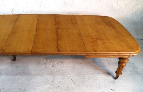15FT EARLY VICTORIAN EXTRA WIDE OAK EXTENDING DINING TABLE 6 LEAVES SEATS 18 - ADDITIONAL PHOTO 5