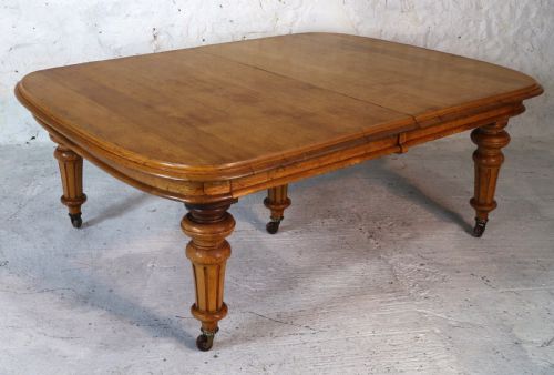 15FT EARLY VICTORIAN EXTRA WIDE OAK EXTENDING DINING TABLE 6 LEAVES SEATS 18 - ADDITIONAL PHOTO 15