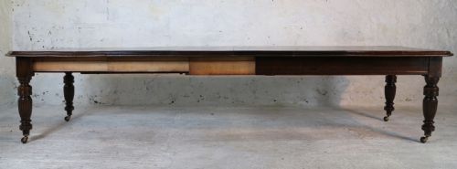 ARTS CRAFTS EXTENDING OAK DINING TABLE 4 LEAVES 12FT SEATS 1416 - ADDITIONAL PHOTO 5