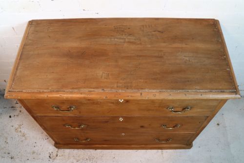 EARLY VICTORIAN ANTIQUE SCOTTISH PINE ESTATE CHEST - ADDITIONAL PHOTO 12