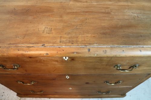 EARLY VICTORIAN ANTIQUE SCOTTISH PINE ESTATE CHEST - ADDITIONAL PHOTO 15
