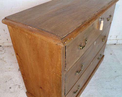EARLY VICTORIAN ANTIQUE SCOTTISH PINE ESTATE CHEST - ADDITIONAL PHOTO 16