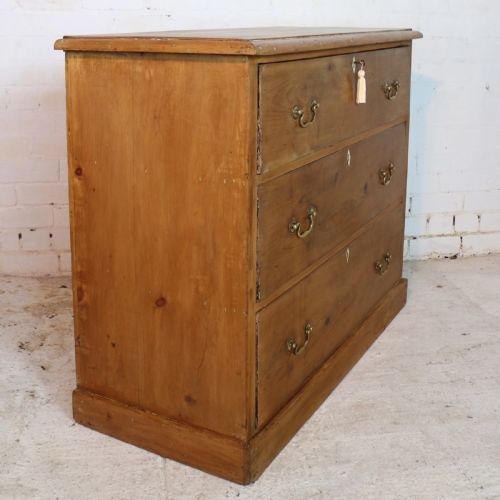 EARLY VICTORIAN ANTIQUE SCOTTISH PINE ESTATE CHEST - ADDITIONAL PHOTO 23