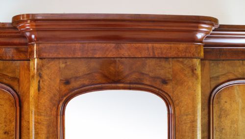 VICTORIAN WALNUT BREAKFRONT FITTED WARDROBE - ADDITIONAL PHOTO 6