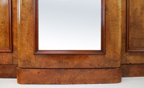 VICTORIAN WALNUT BREAKFRONT FITTED WARDROBE - ADDITIONAL PHOTO 11