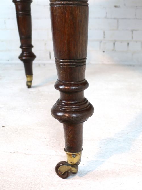 VICTORIAN OAK 5FT PARTNERS WRITING TABLE BY JAMES SHOOLBRED LONDON - ADDITIONAL PHOTO 15