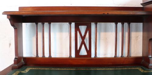 SHERATON REVIVAL MAHOGANY INLAID DESK ATTRIBUTED TO SHAPLAND PETTER C1900 - ADDITIONAL PHOTO 5