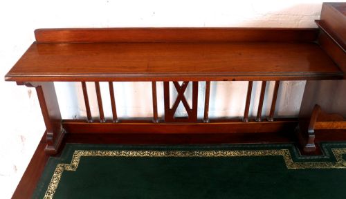 SHERATON REVIVAL MAHOGANY INLAID DESK ATTRIBUTED TO SHAPLAND PETTER C1900 - ADDITIONAL PHOTO 17