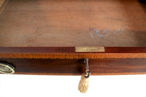SHERATON REVIVAL MAHOGANY INLAID DESK ATTRIBUTED TO SHAPLAND PETTER C1900 - ADDITIONAL PHOTO 26
