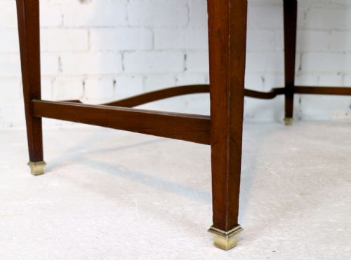 SHERATON REVIVAL MAHOGANY INLAID DESK ATTRIBUTED TO SHAPLAND PETTER C1900 - ADDITIONAL PHOTO 27