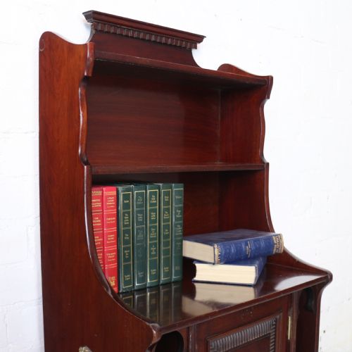 ARTS CRAFTS MOORISH WATERFALL BOOKCASE BY SHAPLAND PETTER - ADDITIONAL PHOTO 2