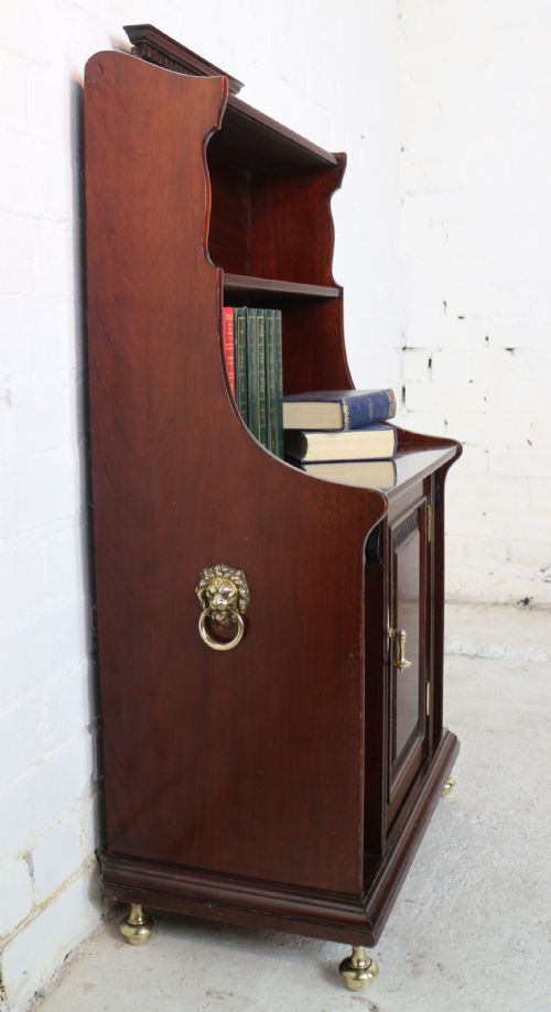 ARTS CRAFTS MOORISH WATERFALL BOOKCASE BY SHAPLAND PETTER - ADDITIONAL PHOTO 9