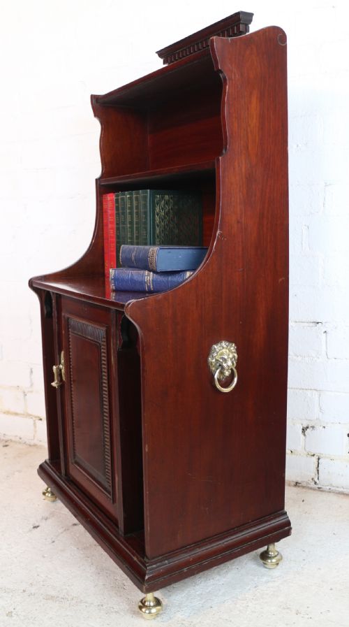 ARTS CRAFTS MOORISH WATERFALL BOOKCASE BY SHAPLAND PETTER - ADDITIONAL PHOTO 10