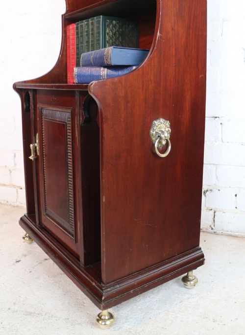 ARTS CRAFTS MOORISH WATERFALL BOOKCASE BY SHAPLAND PETTER - ADDITIONAL PHOTO 13