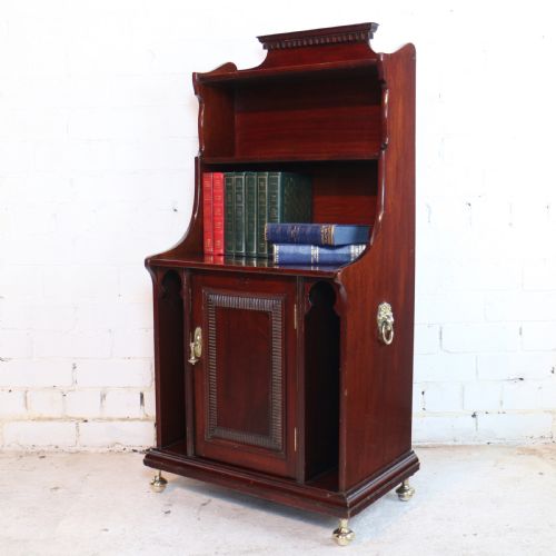 ARTS CRAFTS MOORISH WATERFALL BOOKCASE BY SHAPLAND PETTER - ADDITIONAL PHOTO 16