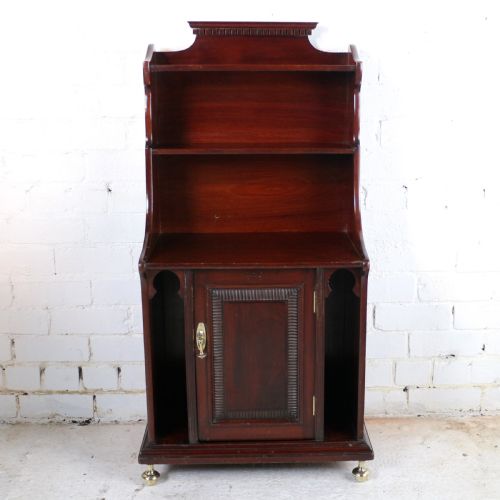 ARTS CRAFTS MOORISH WATERFALL BOOKCASE BY SHAPLAND PETTER - ADDITIONAL PHOTO 17