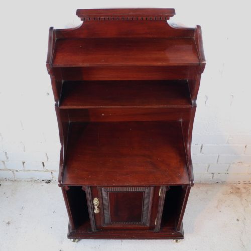 ARTS CRAFTS MOORISH WATERFALL BOOKCASE BY SHAPLAND PETTER - ADDITIONAL PHOTO 18