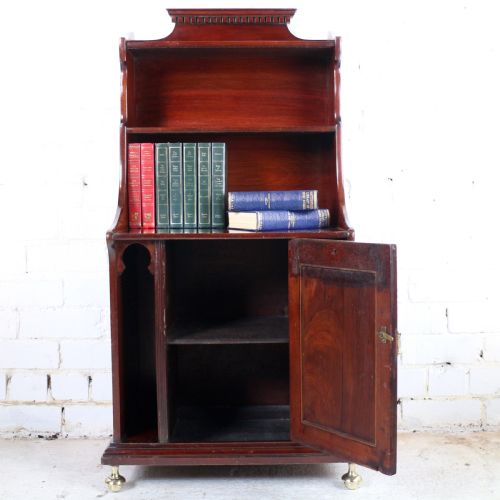 ARTS CRAFTS MOORISH WATERFALL BOOKCASE BY SHAPLAND PETTER - ADDITIONAL PHOTO 21